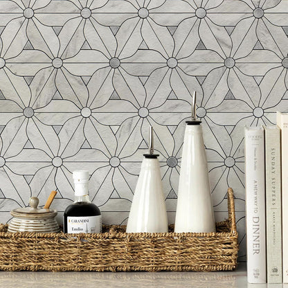 Peel and Stick Backsplash Tile, 10 Sheets Waterproof PVC Wall Tiles for Kitchen Bathroom, Thick Self Adhesive Stick on Backsplash, Covers 9.67 Sq.Ft