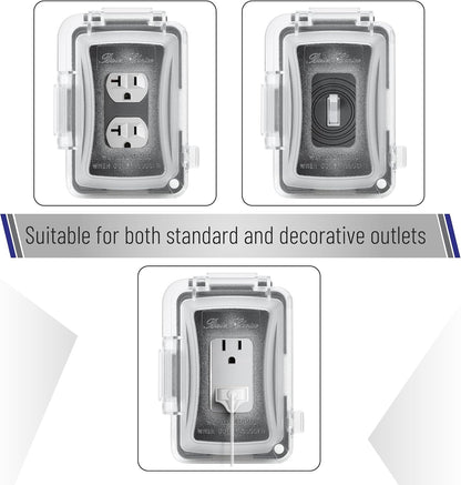 Bates- Weatherproof Electrical Outlet Cover, 1-Gang Outdoor Plug Cover | For Protection Against Rain Dust & Outdoor Use