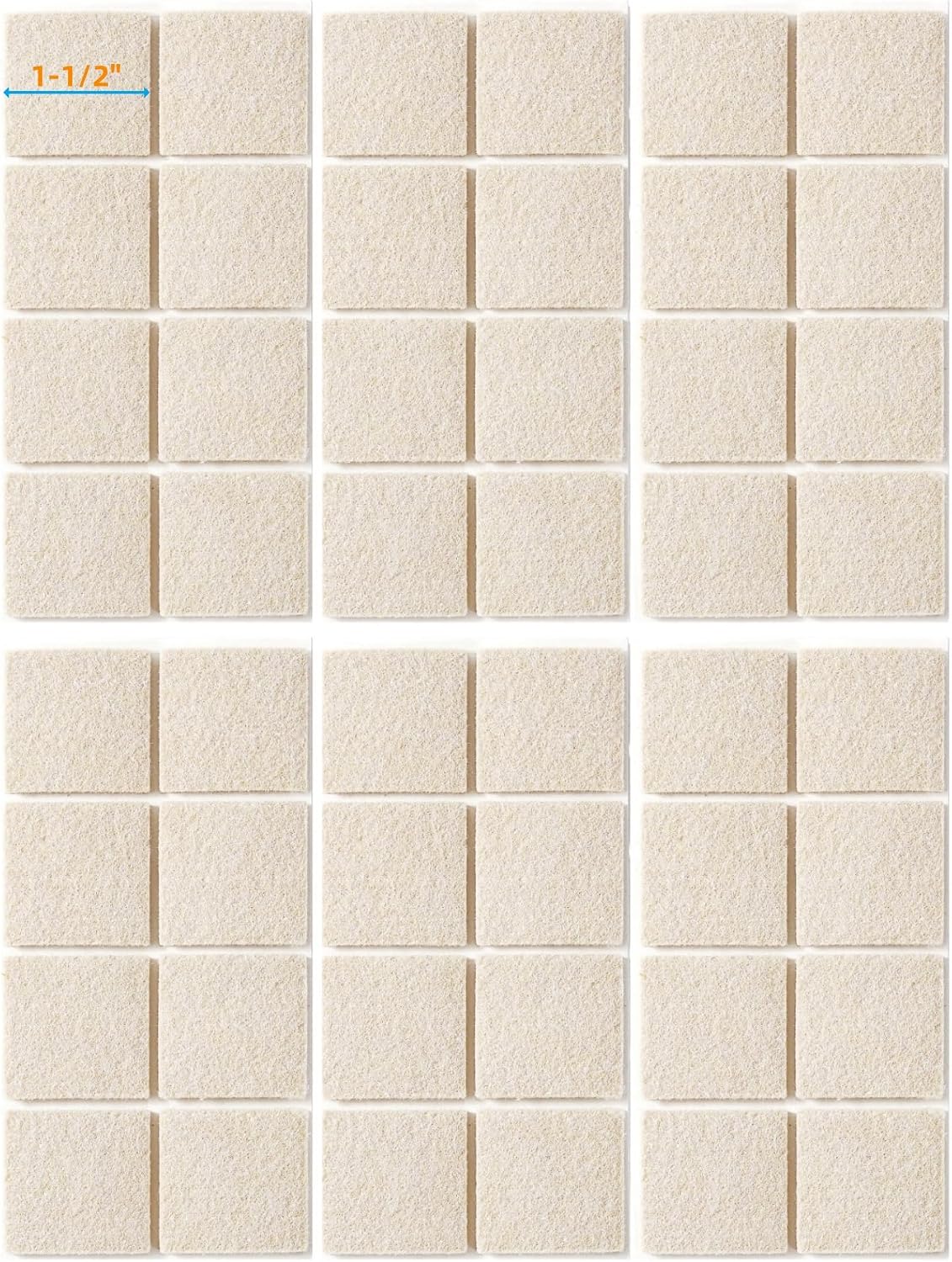 Furnigear Felt Furniture Pads for Hardwood Floors - Self Adhesive Chair Felt Pads, Floor Protector for Furniture Feet, Furniture Sliders Moving Your Furniture Smoothly - Anti Scratch 96 Pcs 3/4" Round