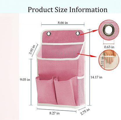 Hanging Basket for Organizing, Wall Organizer with Pockets and Over The Door Organizer，Can for Home, Closet, Office and Camper (1 White)