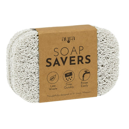 S&T INC. Bar Soap Holder for Kitchen, Bathroom, and Soap Dish, 4 Pack, White, 2.9 inches by 4.4 inches