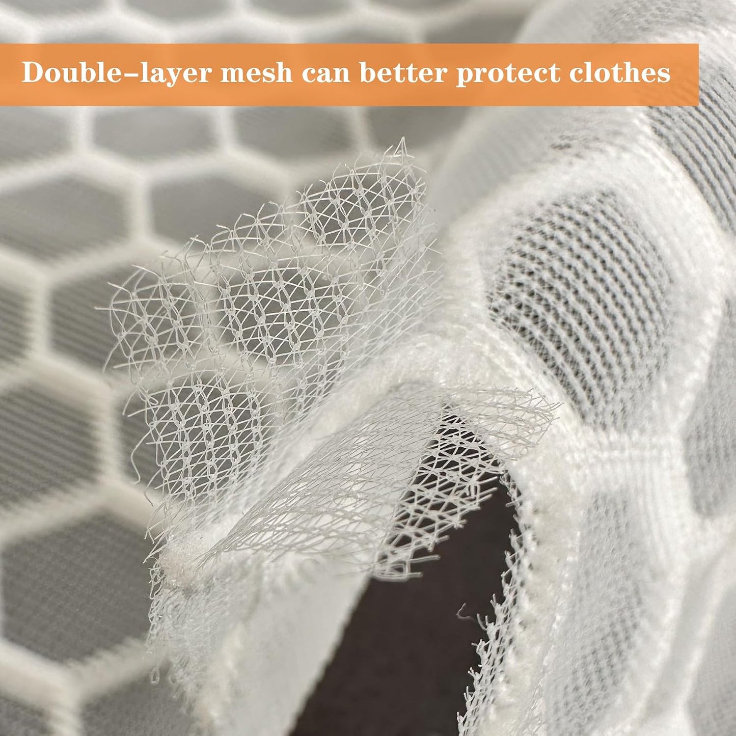6 Pack Laundry Bag, Durable Honeycomb Mesh Laundry Bags Suitable for Delicate Clothes Washing (3 Large, 3 Medium) Beige