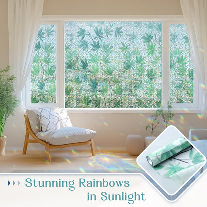 Haton Window Privacy Film Frosted Glass Film for Door Bathroom Shower, Peel & Stick, Day & Night, Papel para Ventanas Privacidad, Covering Sticker Removable Decorative Translucent Pure 17.5" x 78.7"