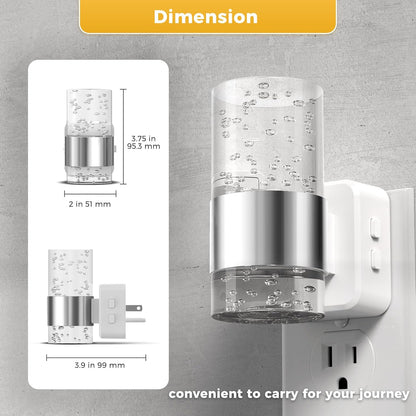 L LOHAS LED Night Light, Bubble Night Lights Plug into Wall,2 Pack 3000K/4000k/5000K Adjustable Color Temperature Night Light,Dimmable Nightlights with Dusk to Dawn Sensor for Rooms Bathroom Hallway
