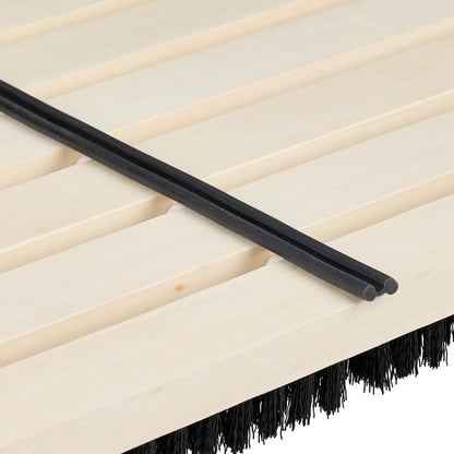 Relaxdays Shoe Scraper, Non-Slip Base, Sturdy PP bristles, Indoor & Outdoor use, Brush mat, Wood, Natural, Plastic, Iron, 4.5 x 59 x 36 cm