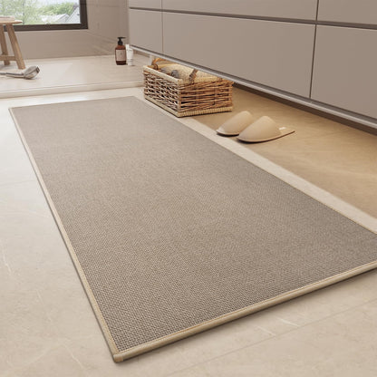 MontVoo Bath Mat Rug-Ultra Thin Non Slip Bath Mats for Bathroom Mat Quick Dry, Rubber Backing Washable Bathroom Rugs Fit Under Door, Absorbent Bath Rugs for Floor,17"x24",Khaki