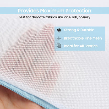 4 Pack Large Fine Mesh Laundry Bags for Delicates, 2pcs 24" x 24" & 2pcs 20" x 24" Extra Large Washing Machine Bags with Auto-Lock Zipper, Protective Wash Bag for Bedding Garments Travel Storage