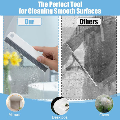 Small Rubber Squeegee, All-Purpose Mini Soft Rubber Window Squeegee Silicone Mini Kitchen Countertop Scraper for Cleaning Sink, Counter, Tiles,Car Windows and Side Mirrors