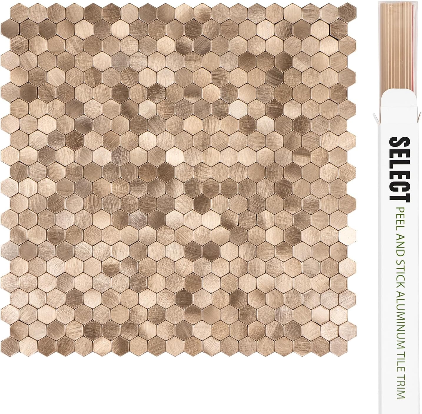 Peel and Stick Subway Backsplash Tiles, 5 Pack, 12 x 12 in, Almond | extra thick 3D wall panels, heat and water resistant wall panels, easy DIY kitchen, bathroom, laundry, fireplace wall décor