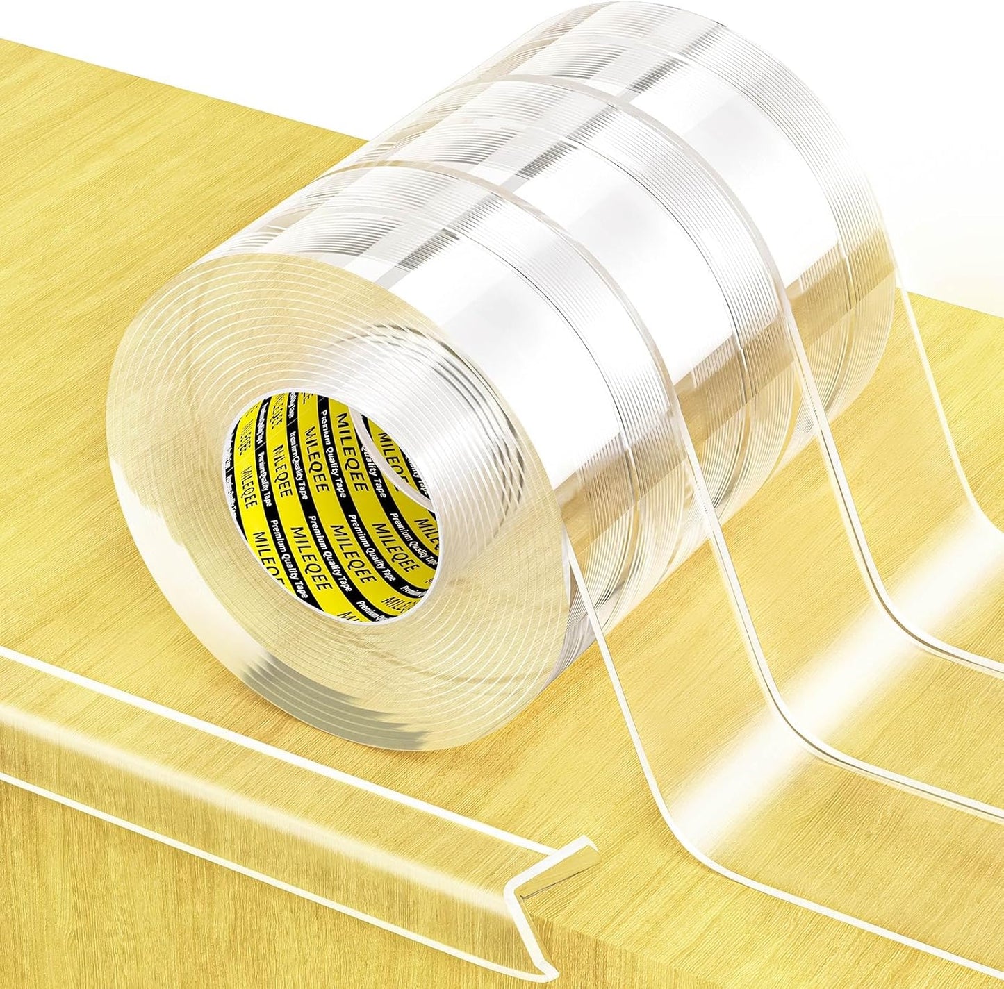 Clear Edge Protector Strip, 1.18in x 9.84FT, Sharp Edge Wrap Cover Tape, Self Adhesive Protective Bumper Corner Guards for Cabinet Door Desk Glass Table Bed Furniture, Kitchen Countertop, Waterproof
