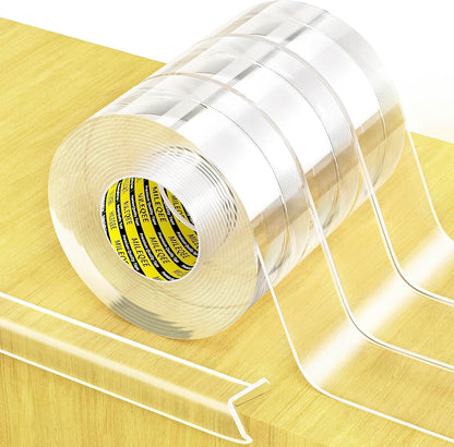 Clear Edge Protector Strip, 1.18in x 9.84FT, Sharp Edge Wrap Cover Tape, Self Adhesive Protective Bumper Corner Guards for Cabinet Door Desk Glass Table Bed Furniture, Kitchen Countertop, Waterproof