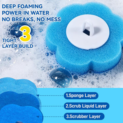 Disposable Toilet Brush and Holder Set, 2 Pack Toilet Wand Kit with 72 Refills, Wall Mounted Toilet Bowl Cleaner System Kit, Toilet Scrubber for Bathroom Cleaning Sink Bathtub