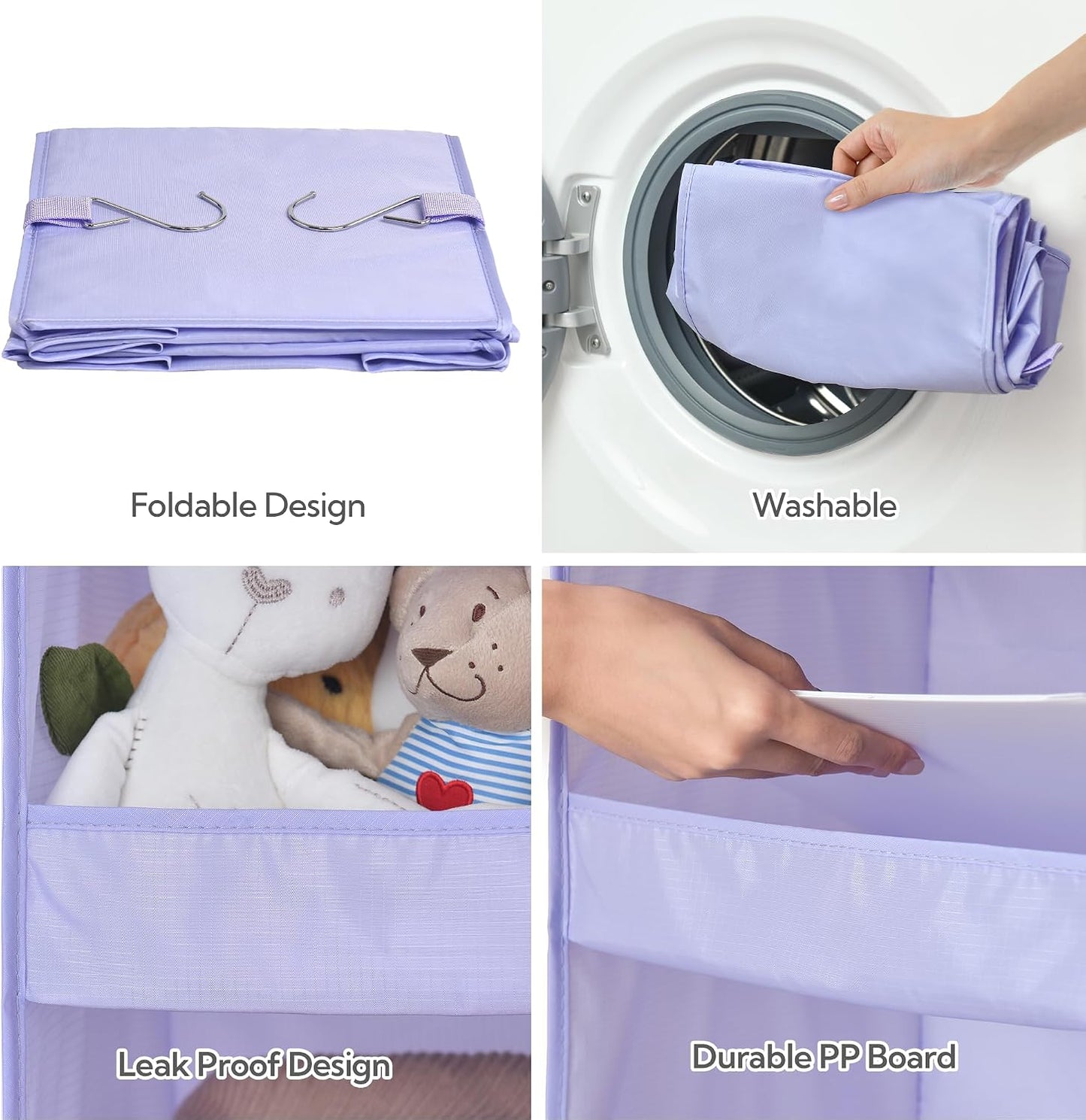 GRANNY SAYS 3-Shelf Hanging Closet Organizer and Storage, Collapsible Hanging Closet Shelves, Hanging Organizer for Closet & RV, Gray, 29 ½" H X 12" W X 12" D, 1-Pack