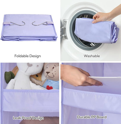 GRANNY SAYS 3-Shelf Hanging Closet Organizer and Storage, Collapsible Hanging Closet Shelves, Hanging Organizer for Closet & RV, Gray, 29 ½" H X 12" W X 12" D, 1-Pack