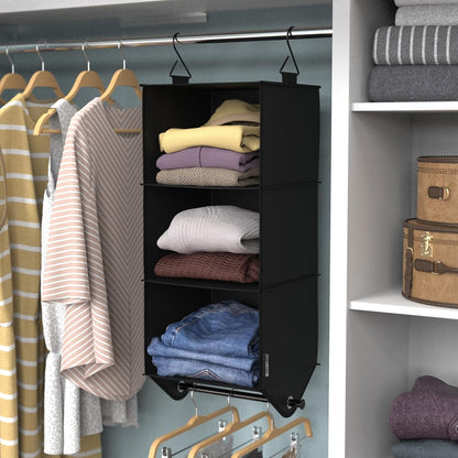 ClosetMaid 10-Shelf Fabric Hanging Shoe Storage Organizer for Closet, Charcoal Black