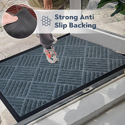 DM23 Heavy Duty Front Door Mats Non Slip Rubber Backing Entrance Mat Shoes Scraper Welcome Mat