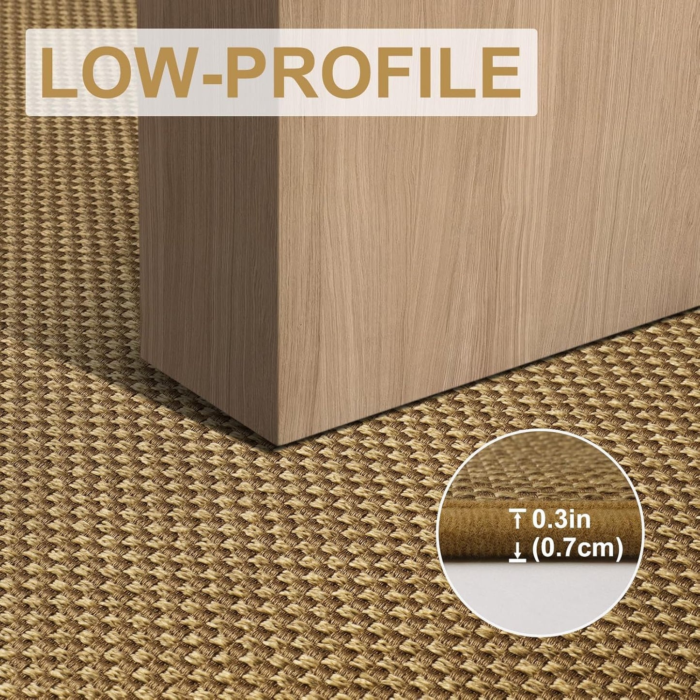 LEKEEPGO Door Mat 17"x29", Non Slip Door Mat Indoor Entrance, Rubber Backing Indoor Door mats Washable Absorbent Low-Profile Doormat Front Entryway Entry Resist Dirt Inside Door Mats, Khaki