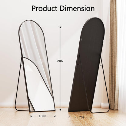 Mirror Full Length, 71 x 26 Inches Floor Mirror with Stand, XX-Large Arch Gold Mirrors for Bedroom, Dressing Room, Home Decor, Gold