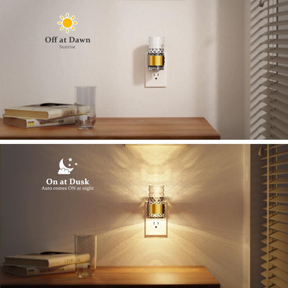 JandCase Motion Sensor Night Light, Night Lights Plug into Wall,3000K Soft White 0-100 LM Dimmable LED Night Light, Motion Activated Nightlight for Bathroom Hallway Decor