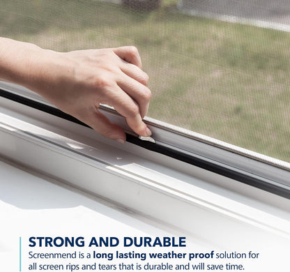 Window Screen Repair Kit - 5"x7" Patch Silver (2 Patches)