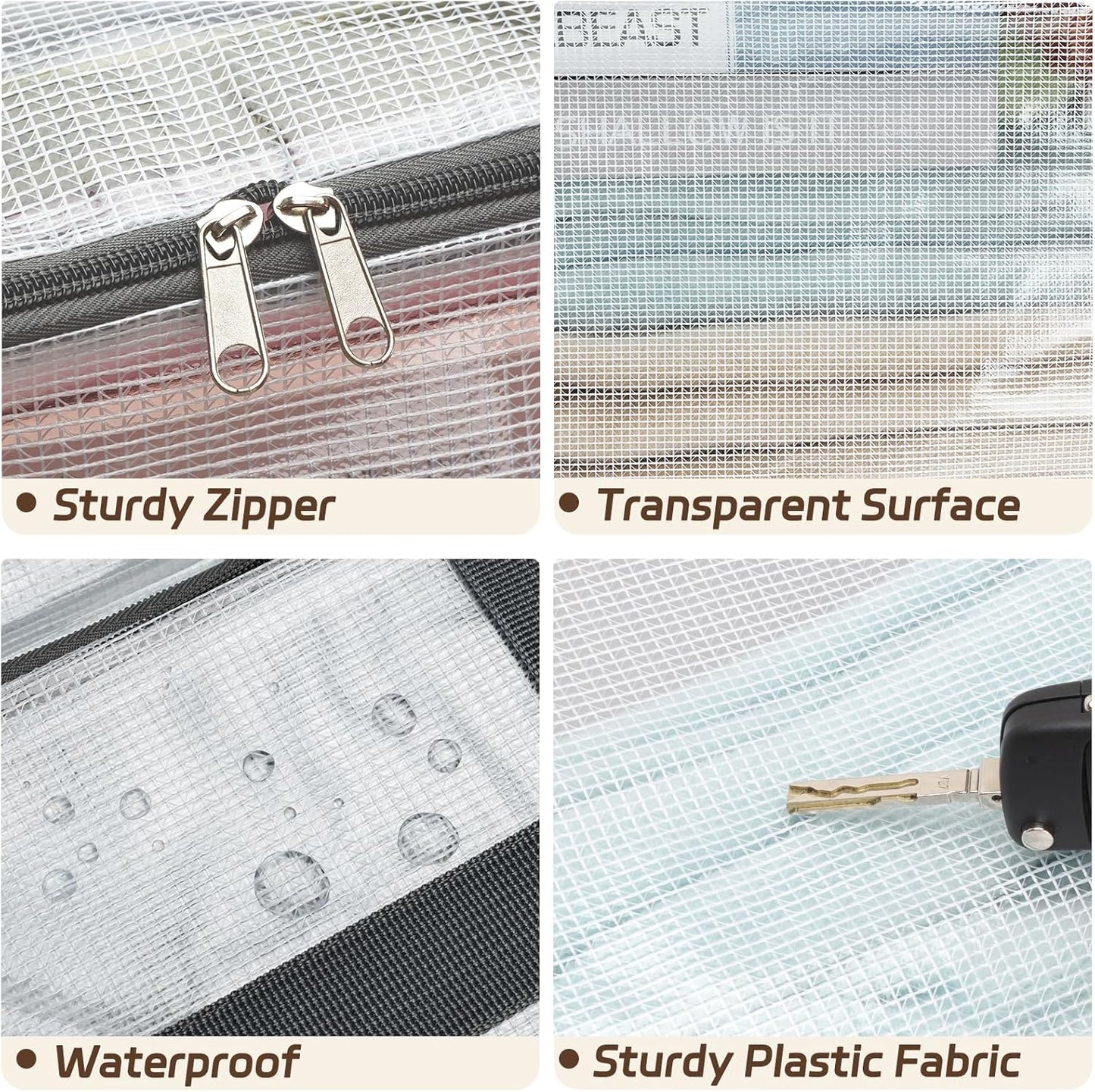 Fixwal 4 Pack 75L Extra Large XL Clear Storage Bags With Zipper for Blankets, Quilts, Clothes, Comforter, Bedding and Pillows