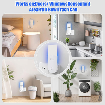 Indoor UV Fly Trap - Silent Gnat & Fruit Fly Catcher with Night Light, 400 sq.ft Coverage