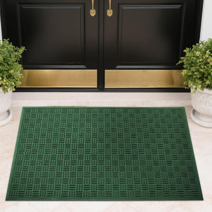 Mibao Front Door Mat, Heavy Duty Durable Welcome Mat for Outdoor Indoor, Dirt Trapper Waterproof Super Absorbent Door Mat for Entryway Outside Patio Porch, 29.5" x 17", Grey
