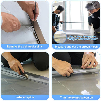 48"x102" Windows Screen Mesh,Fiberglass Window Screen Mesh, Screen Door Mesh, Windows Screens and Screen Door Replacement, Patio Screen Mesh
