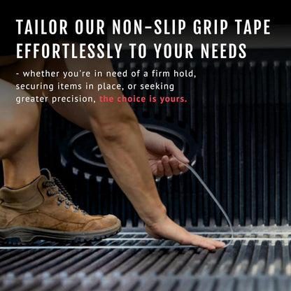 CATTONGUE GRIPS Non-Abrasive Grip Tape Roll - 2” Wide Heavy-Duty, Waterproof Anti-Slip Tape for Bathtubs, Stair Treads, Ramps & More - Indoor & Outdoor Non-Skid Solution (Clear, 10ft)