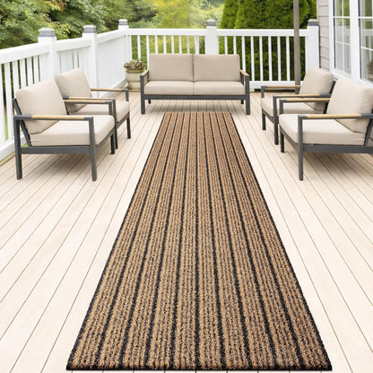 Outdoor Front Door Mat 32" x 48", Dirt Trapping Outside Entrance Rug, Non Slip Shoe Scraper, Heavy Duty Commercial Rug for Patio, Garage, Traffic Area, Office, Roll Packing