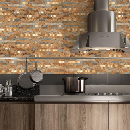 Midcard 10 Sheets Peel and Stick Backsplash PVC Wall Tile,for Kitchen Backsplash