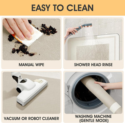 ACCUMTEK Non Slip Bath Mat, Thin Bathroom Rugs Fit Under Door, Quick Dry Bath Mats, Machine Washable Bath Rugs for Bathroom, Bathtub & Kitchen, Grey/Bordered/24 x17