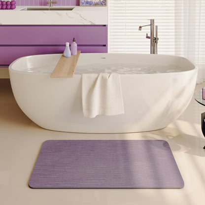 Mecko Bath Mat Rug, Rubber Non-Slip Quick Dry Absorbent Thin Bathroom Rugs Fit Under Door Bathroom Floor Mats-Shower Rug for in Front of Bathtub, Sink, Shower Room(Light Grey,16"x24")