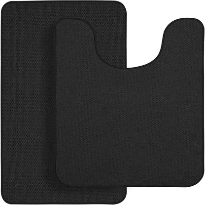 Bath Mat,Ultra Thin Bathroom Rugs,Rubber Bath Mats for Bathroom,No Slip Bath Rugs,Quick Dry,Machine Washable,Low Pile,Absorbent,Shower Outside,Sink,Home Decor Accessories.Grey,1'5"x2'3"(17x27Inch)