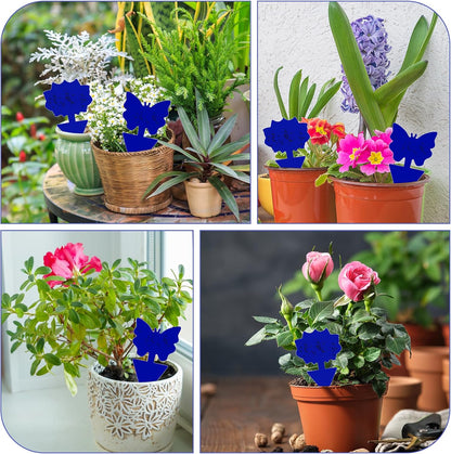 Fruit Fly Traps, 100 Pack Yellow Sticky Traps, Fungus Gnat Traps, Plant Fly Stickers for Indoor and Outdoor Use Protect The Plant