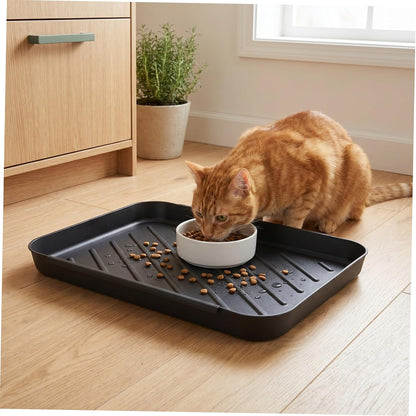 Alipis Multipurpose Shoe Tray 15.74X11.81X1.37 Inch Waterproof Plastic Boot Tray for Entryway Car Trunk Floor Protection and Pet Feeding Area