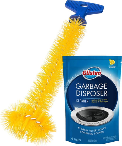 Mr. Scrappy Universal Garbage Disposal Brush, Sturdy Grip Handle, 11-Inches,Yellow