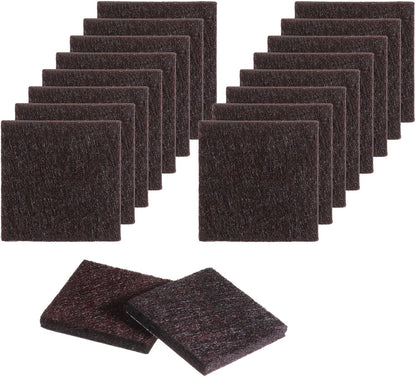 16 PCS 1.5 Inch Square Felt Furniture Pads, Square Felt Pads for Chair Legs Self Adhesive Cuttable Chair Leg Floor Protectors Anti Scratch Floor Protectors for Hardwood Floors, Brown