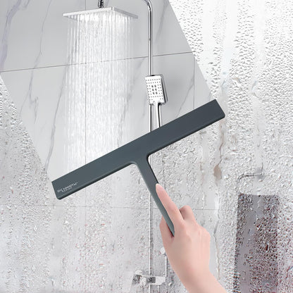 Shower Glass Cleaner Squeegee, 9 Inch Width Silicone Bathroom Squeegee for Shower, Glass, Car Window, Mirror - Green
