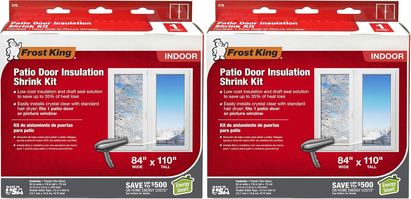 Frost King V76H Shrink Window Kit 84-Inch by 110-Inch, Clear
