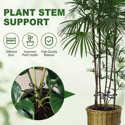 16pcs Plant Stem Support, Plant Support for Indoor Plants, 4 Sizes Climbing Houseplant Stem Holders, Reusable Plant Stabilizer, Indoor Plants Accessories