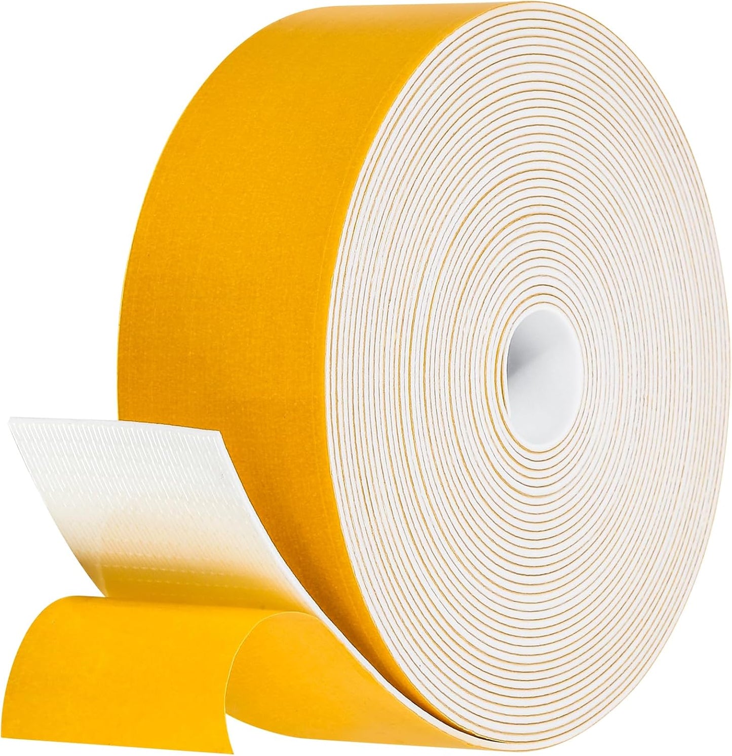 16Feet Weather Stripping Seal (1/2 Inch X 1/4 Inch) for Door Window, High Density Foam Tape, Soundproofing, Insulation Strip, Door Sealers for Door Frame- White