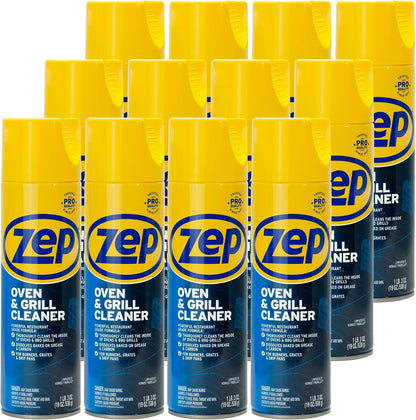 Zep Heavy-Duty Oven and Grill Cleaner - 19 oz (Case of 2) ZUOVGR19 - Dissolves Grease on Contact, on Burners, Grates and Drip Pans