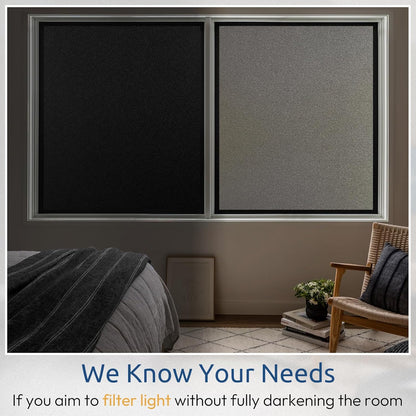 rabbitgoo Window Privacy Film, Frosted Glass Window Clings, Static Cling UV Heat Blocking Door Stickers for Home Bathroom, Removable Indoor Decal Coverings Day and Night, Pure, 17.5 x 78.7 Inches