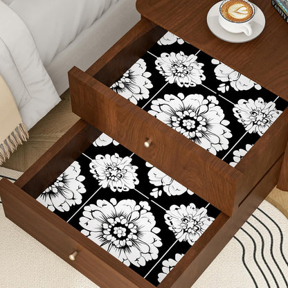 BOKEBEVE Leaves Contact Paper Floral Wallpaper Stick and Peel Boho Damask Wall Paper for Liner Drawer Cabinet Backsplash Renter Friendly Waterproof 17.5 x 118In