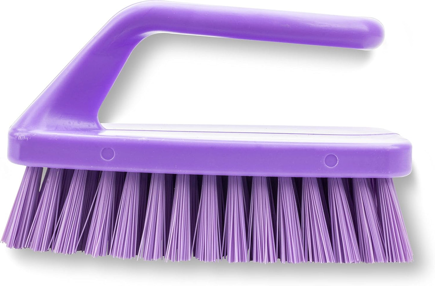 SPARTA Heavy Duty Scrub Brush, Hand Brush with Iron Shape Handle Design for Scrubbing Kitchen Pots and Pans or Bathroom Sink and Shower, 6 Inches, Black, Twin