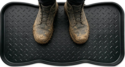 Boot-Tray Mat with Lip Waterproof Shoe Mat Tray for Entryway Indoor Outdoor Multi Use Catch All Trays Entryway Shoe Storage 14.25x28 Inches