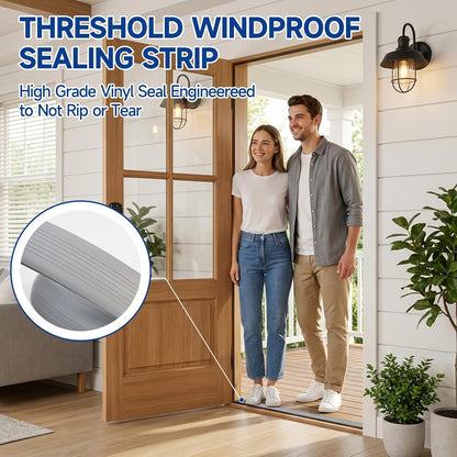2 Pcs 39 Inch Vinyl Replacement Door Draft Stopper for Adjustable Height Aluminum Thresholds，Front Under Door Weather Stripping Seal