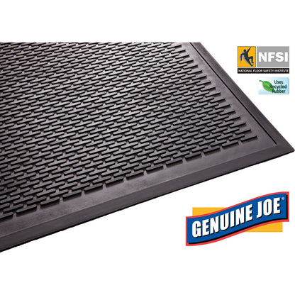Guardian - MLL14030500 Clean Step Scraper Outdoor Floor Mat, Natural Rubber, 3'x5', Black, Ideal for any outside entryway, Scrapes Shoes Clean of Dirt and Grime
