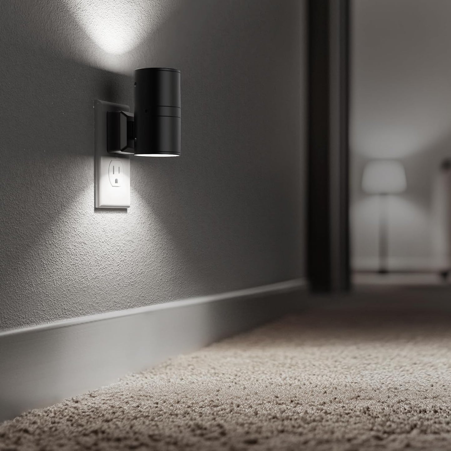 Briignite Motion Sensor Night Light,2 Pack Motion Activated Plug in Night Lights, 0-100LM Dimmable Soft White 3000K, Motion Sensor Light Indoor for Bathroom Hallway Bedroom Stairway Kid Elderly Pet